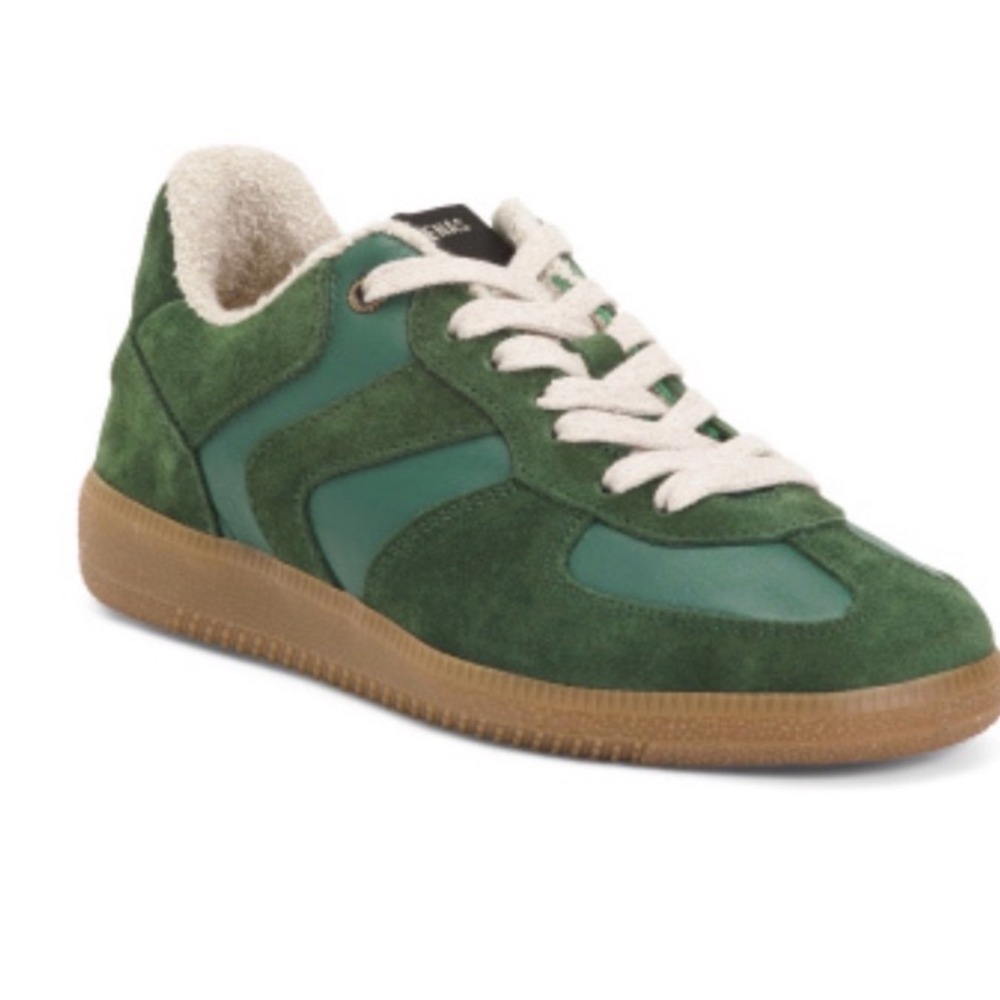 Verbenas Sneaker men 11.5 Soro  Serraje GREEN Nylon Suede Low Top Gum Sole Spain